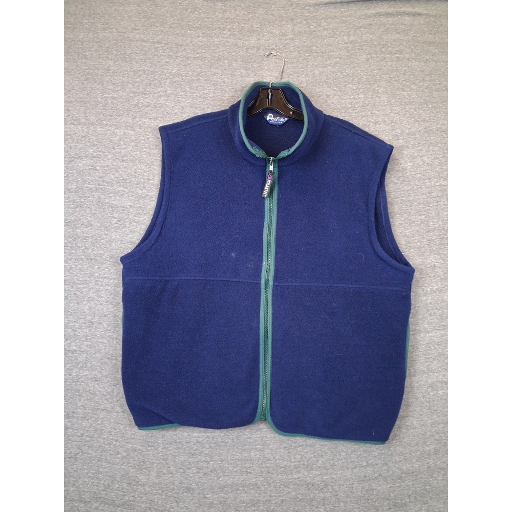 VTG Penfield Mens Jacket M Blue Fleece USA Made Full Zip Polartec Gorp Hiking